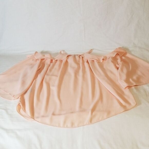 Cliche Flesh Tone Cold Shoulder Blouse - Picture 6 of 6